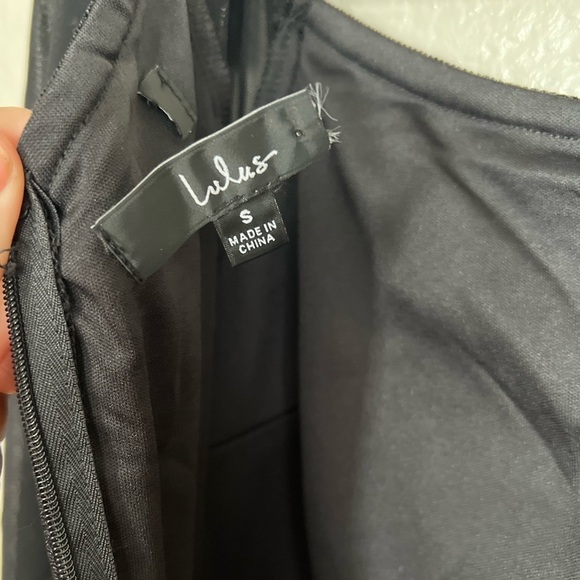 NWOT Lavish Style Black Velvet Mesh One-Shoulder Tulip Maxi Dress - Picture 8 of 8